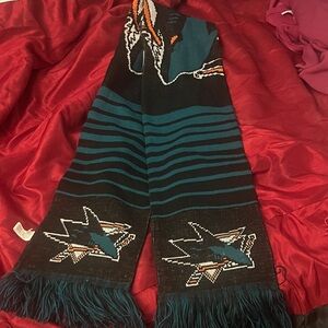 NHL Black and Teal Fan Scarf San Jose Sharks